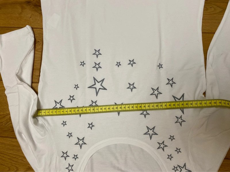 Shirt mit gestickten Sternen Madeleine 40 Weiß