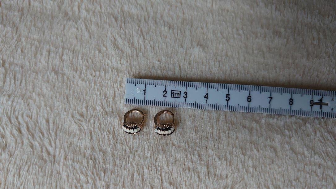 Ohrringe 80er / 90er Jahre Original Vintage weiß gold schwarz