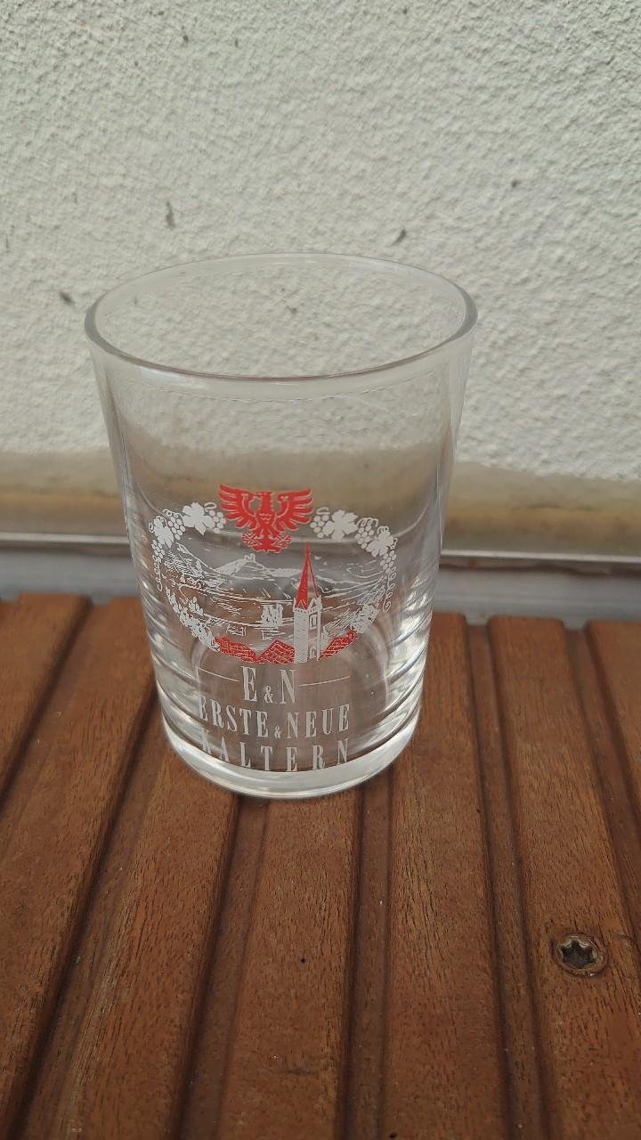 Glas Trinkglas Schnapsglas Weinprobierglas 1 Stück erste & neue Kaltern original Vintage