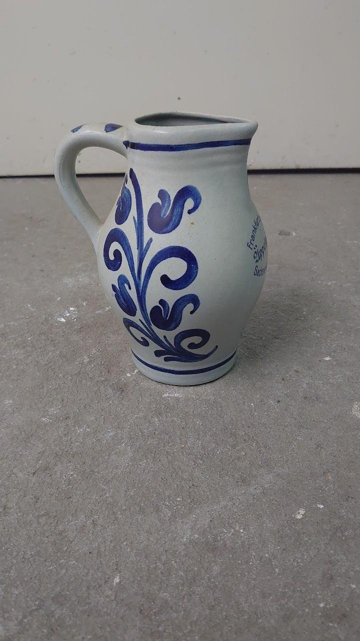 Krug Blumenvase aus Keramik 90er Jahre original Vintage ca 20 cm Hoch