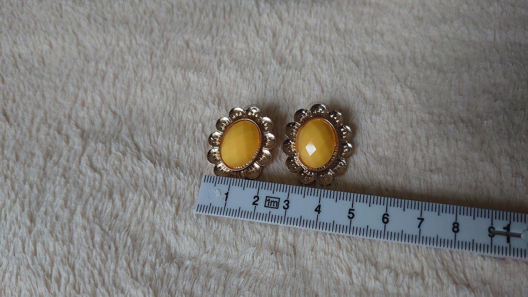 Ohrringe gold gelb 80er / 90er Jahre Original Vintage