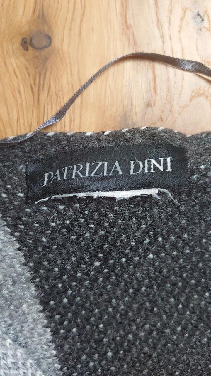 Strickjacke Patrizia Dini grau Streifen Größe M