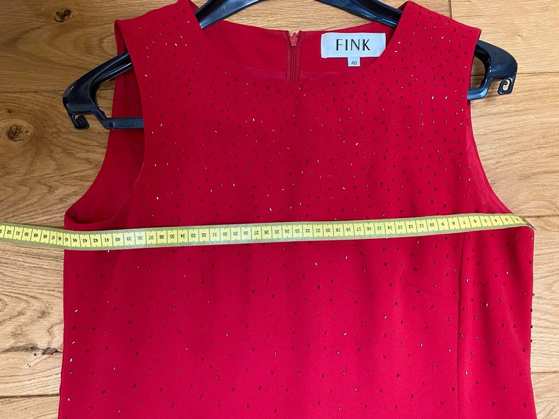 Kostüm Kleid und Blazer mit Perlen bestickt Marke FINK Größe 40
