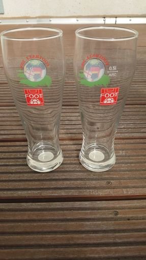 Bierglas 2 Biergläser WM 2006 Fußball Luminarc