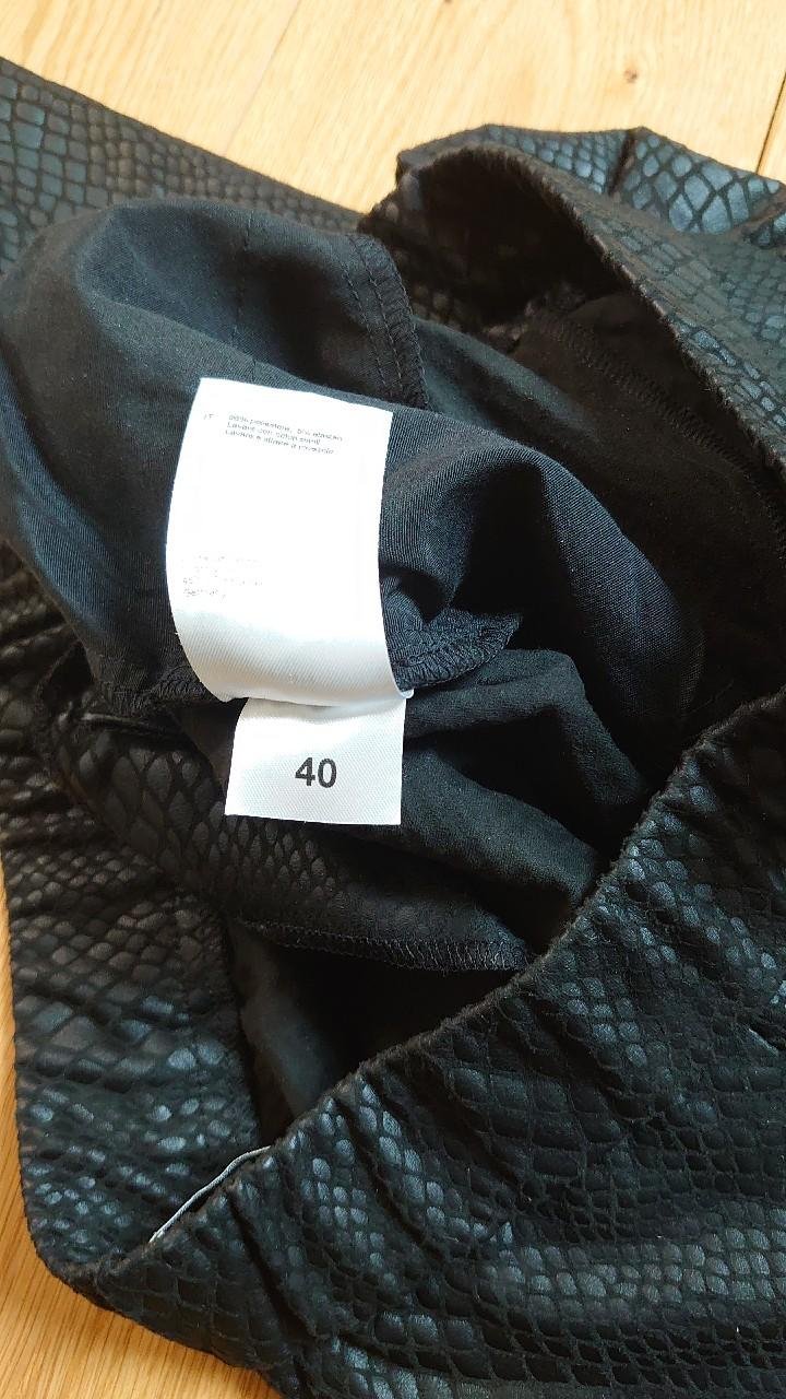 Hose Judith Williams Schlangenoptik sieht aus wie Leder schwarz Größe 40