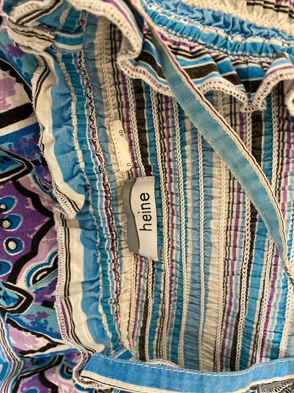 Kleid Sommerkleid von Heine Größe 40 Leichtes Sommerkleid, Oben Gummizug, reine Baumwolle
