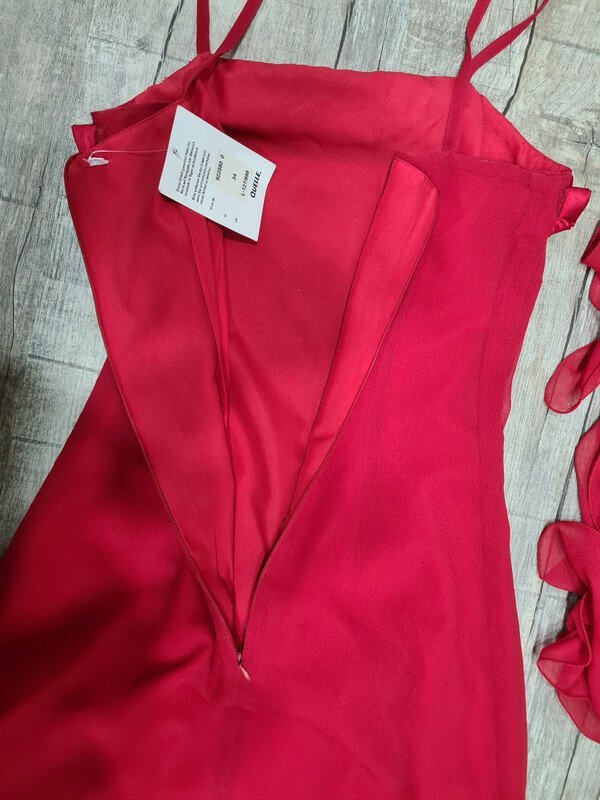 Sommerkleid Quelle Gr. 34 rot Midikleid Party ABIkleid