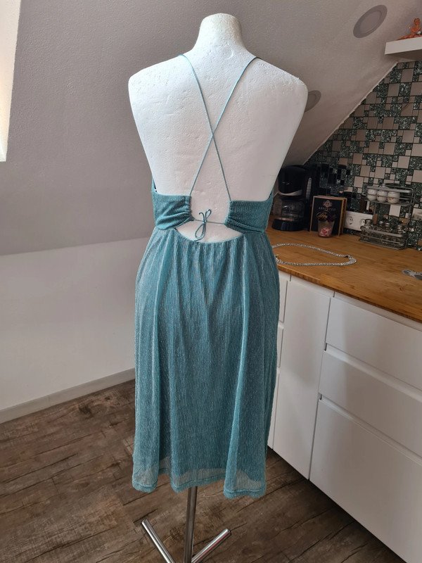 PArty Kleid Gr. S Only glitzernd blau silber Minikleid Sommerkleid