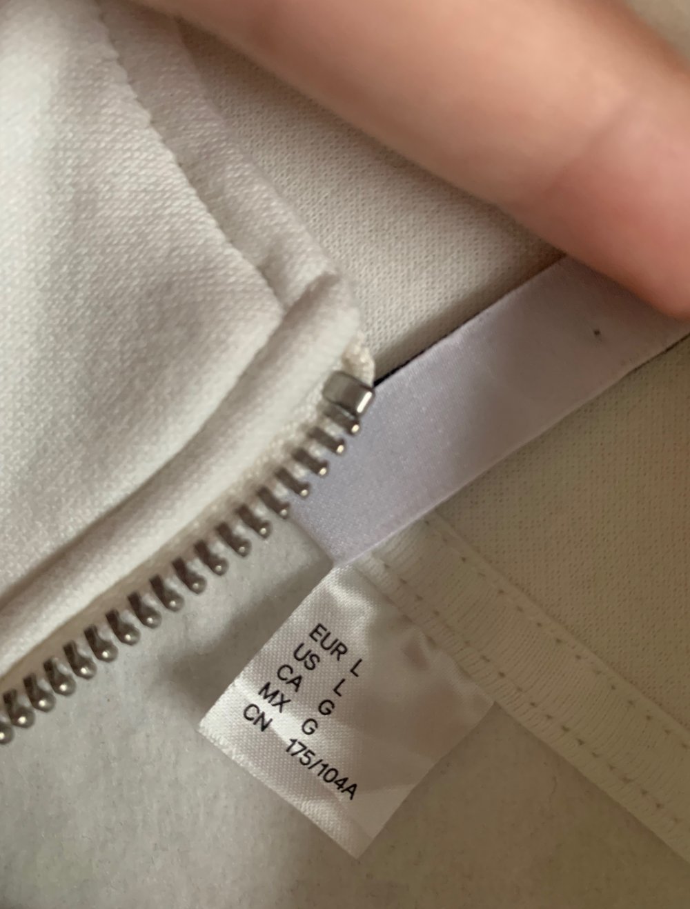 weißer Halfzip