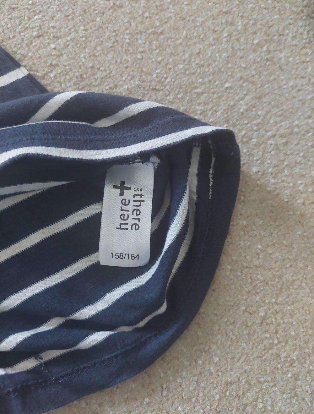 Blau weiß gestreiftes Top / T-Shirt