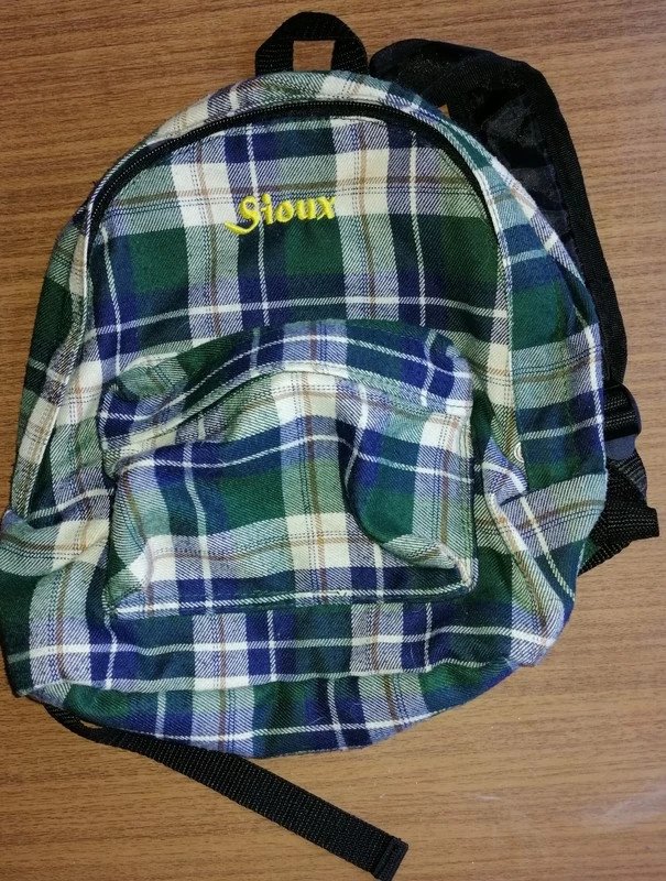 Grün karierter leichter Rucksack - sioux