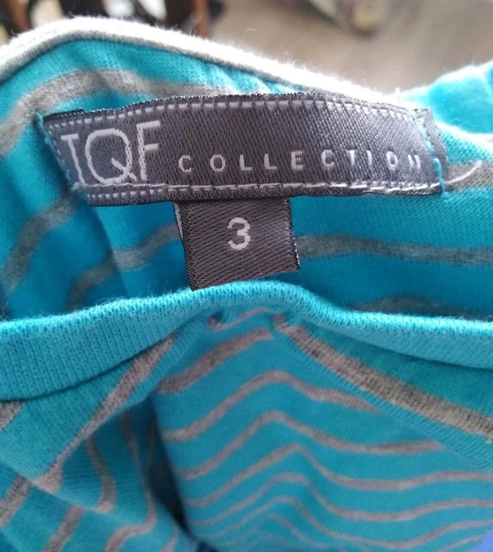 Türkis gestreiftes Shirt - Gr. 98/104 - TQF - neu