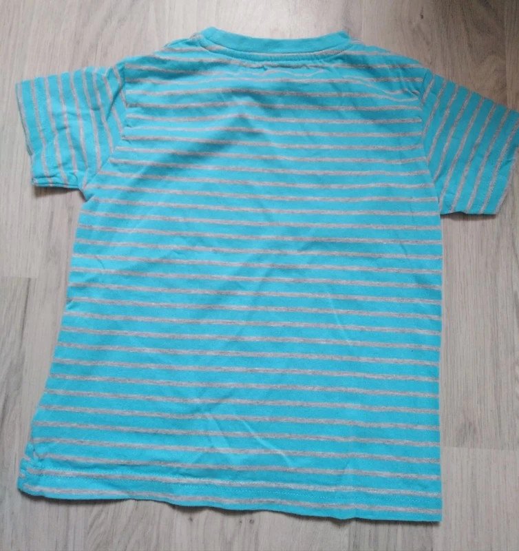 Türkis gestreiftes Shirt - Gr. 98/104 - TQF - neu
