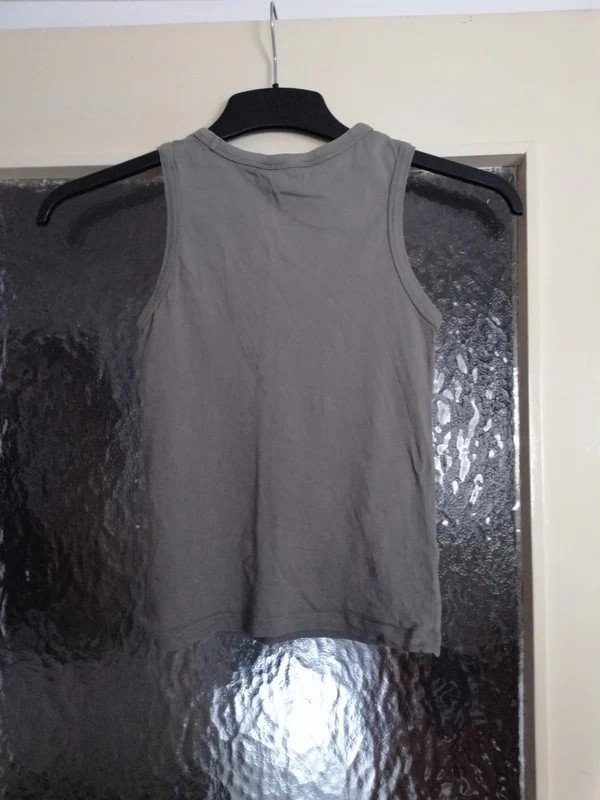 Top - khaki mit Aufdruck - Gr. 122-128 - H&M