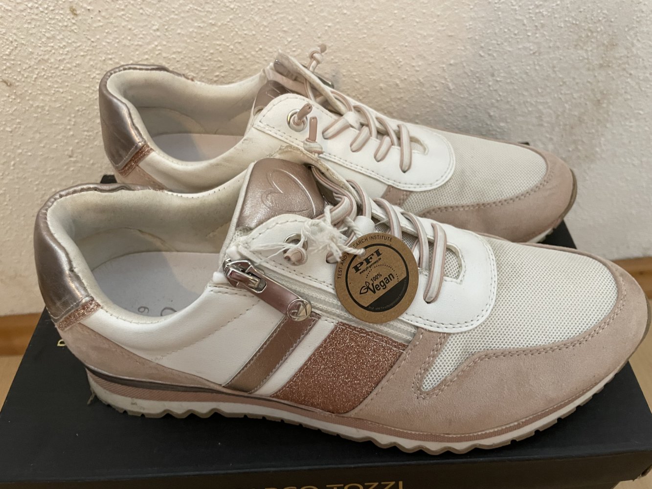 Rosa glitzernde Sneaker 39 Marco Tozzi