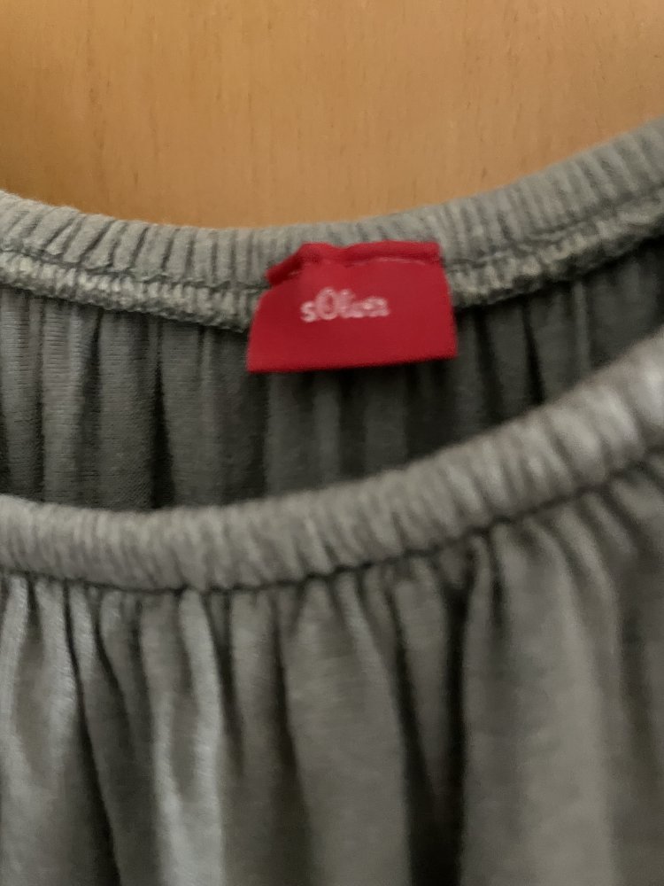 Khaki Offshoulder Sommerkleid mit Spitze 34 s.Oliver