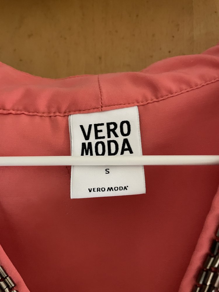 Korallrote Tunikabluse Top Strass Vero Moda S