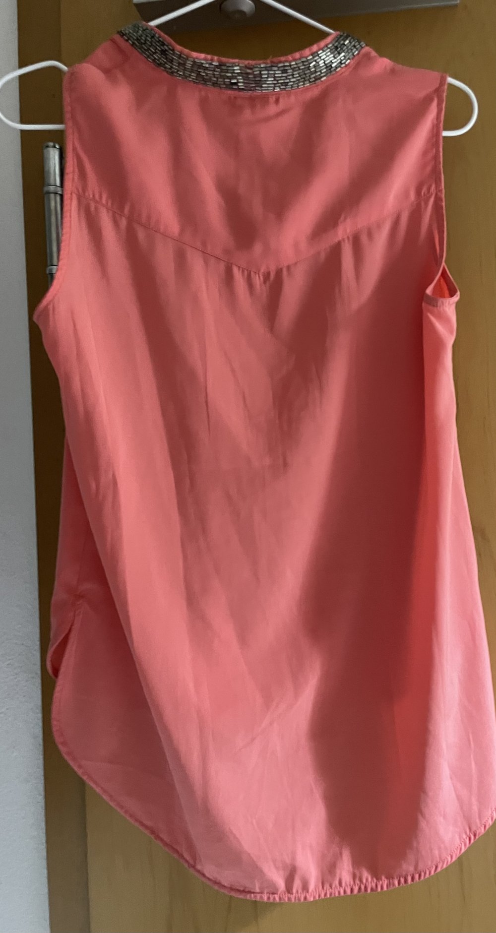 Korallrote Tunikabluse Top Strass Vero Moda S
