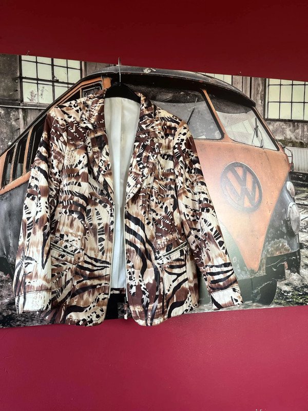 braun/beige Übergangsjacke Größe 46
