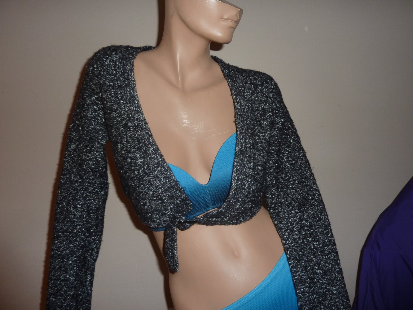 Damen Bolero L 40 42 44 warm Strickjacke kurz Winterjacke NEUwertig