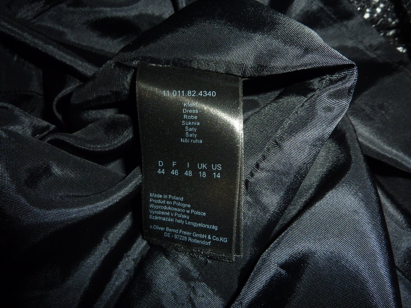 KLeid S.Oliver Etuikleid NP 129 € NEUwertig 44 wie 42 L schwarz melange Winterkleid