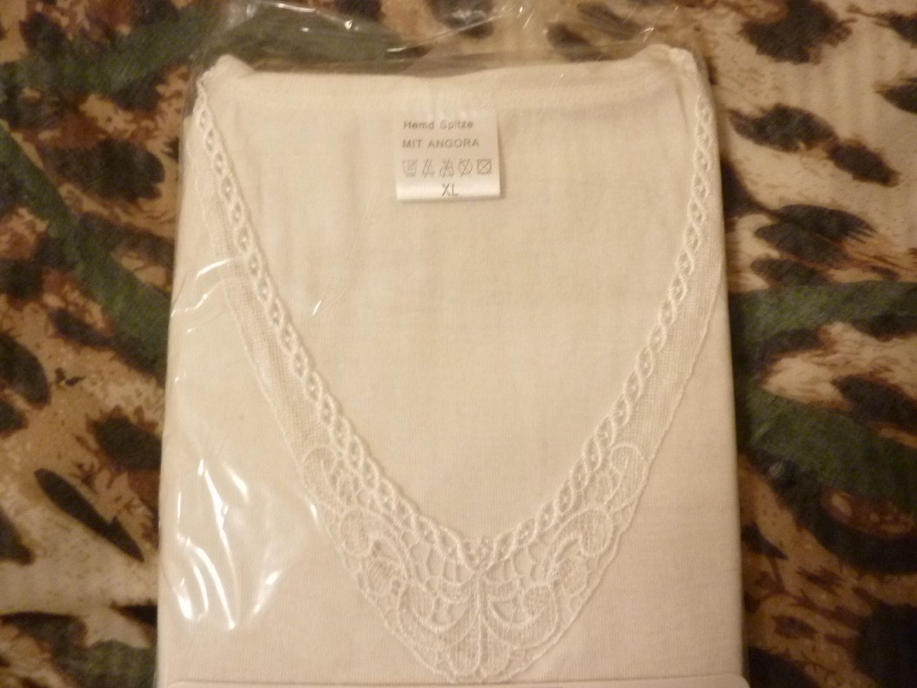  Damen Wollhemd NEU XL 42 44 creme Wollshirt Wolle Angora