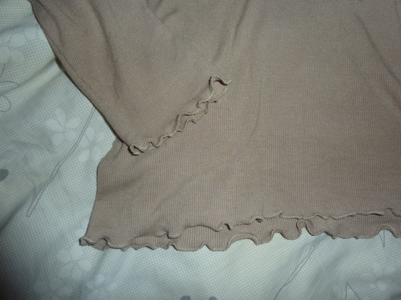 Damen Shirt NEU Checkers L wie 38 40 S M beige langarm Baumwolle Longsleve