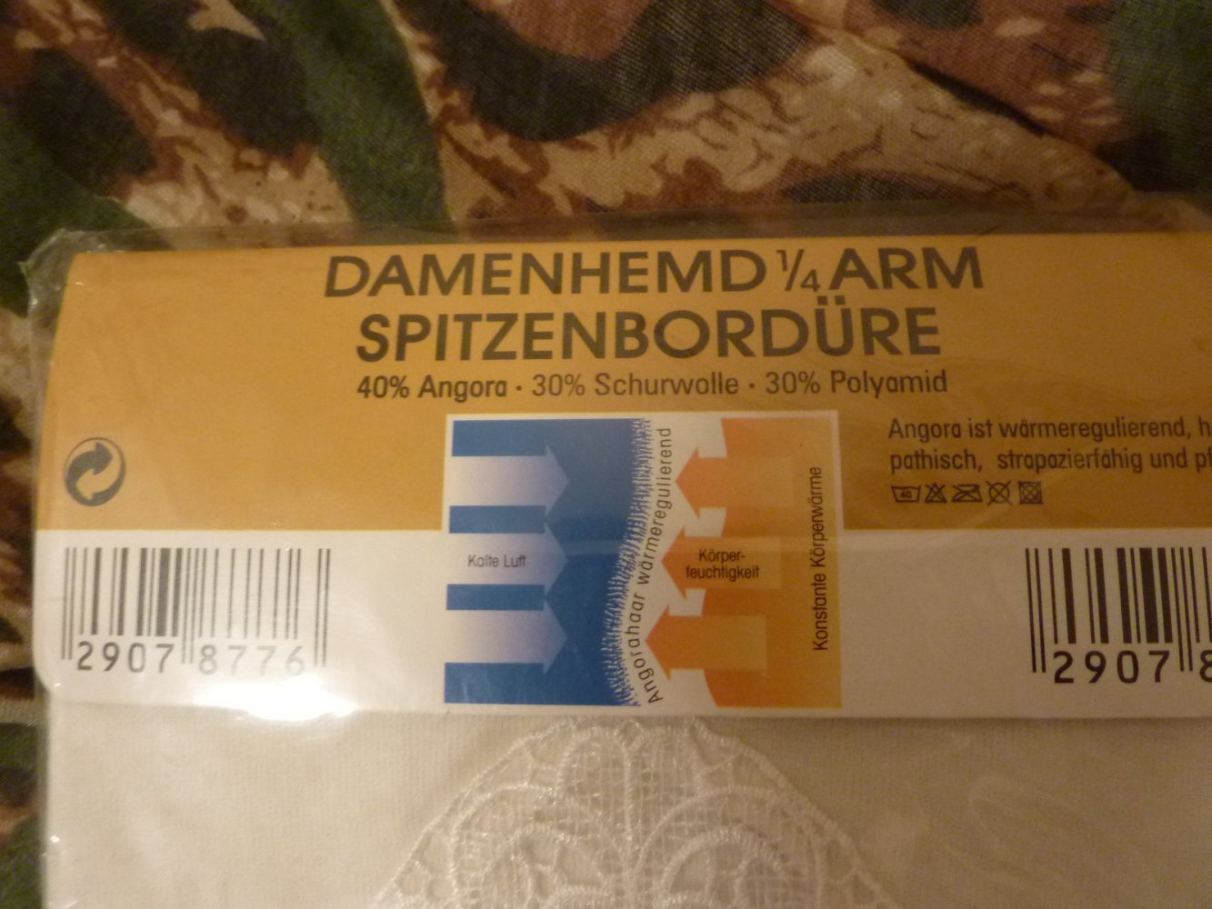  Damen Wollhemd NEU XL 42 44 creme Wollshirt Wolle Angora