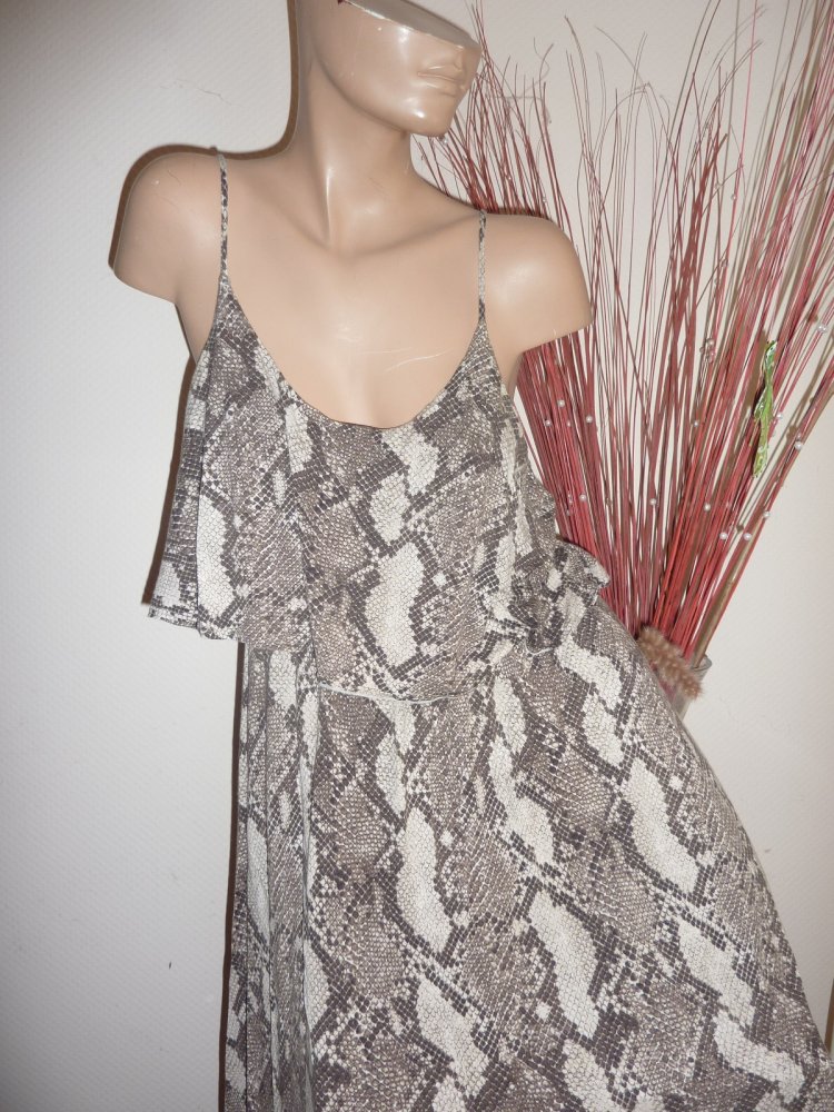KLeid H und M 40 M animal Sommerkleid Hängerchen Coctailkleid braun  Viskose