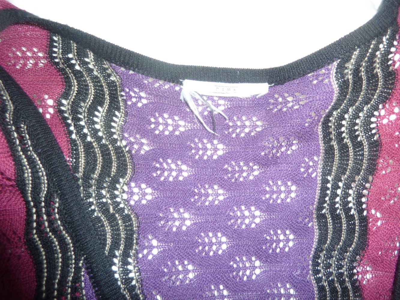 Strick Kleid Strickkleid 42 44 Feinstrick Ajourstrick mit Schal