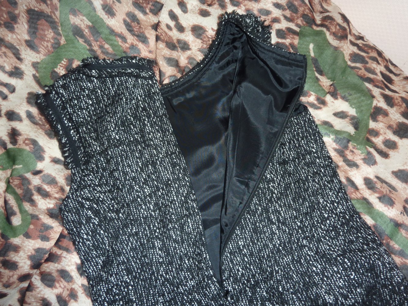 KLeid S.Oliver Etuikleid NP 129 € NEUwertig 44 wie 42 L schwarz melange Winterkleid