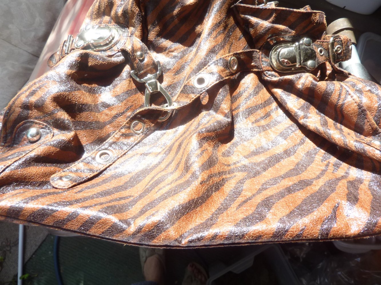 Tasche braun Animal Look Animal Textil 50 x 34 x 13 cm Schopper Handtasche 