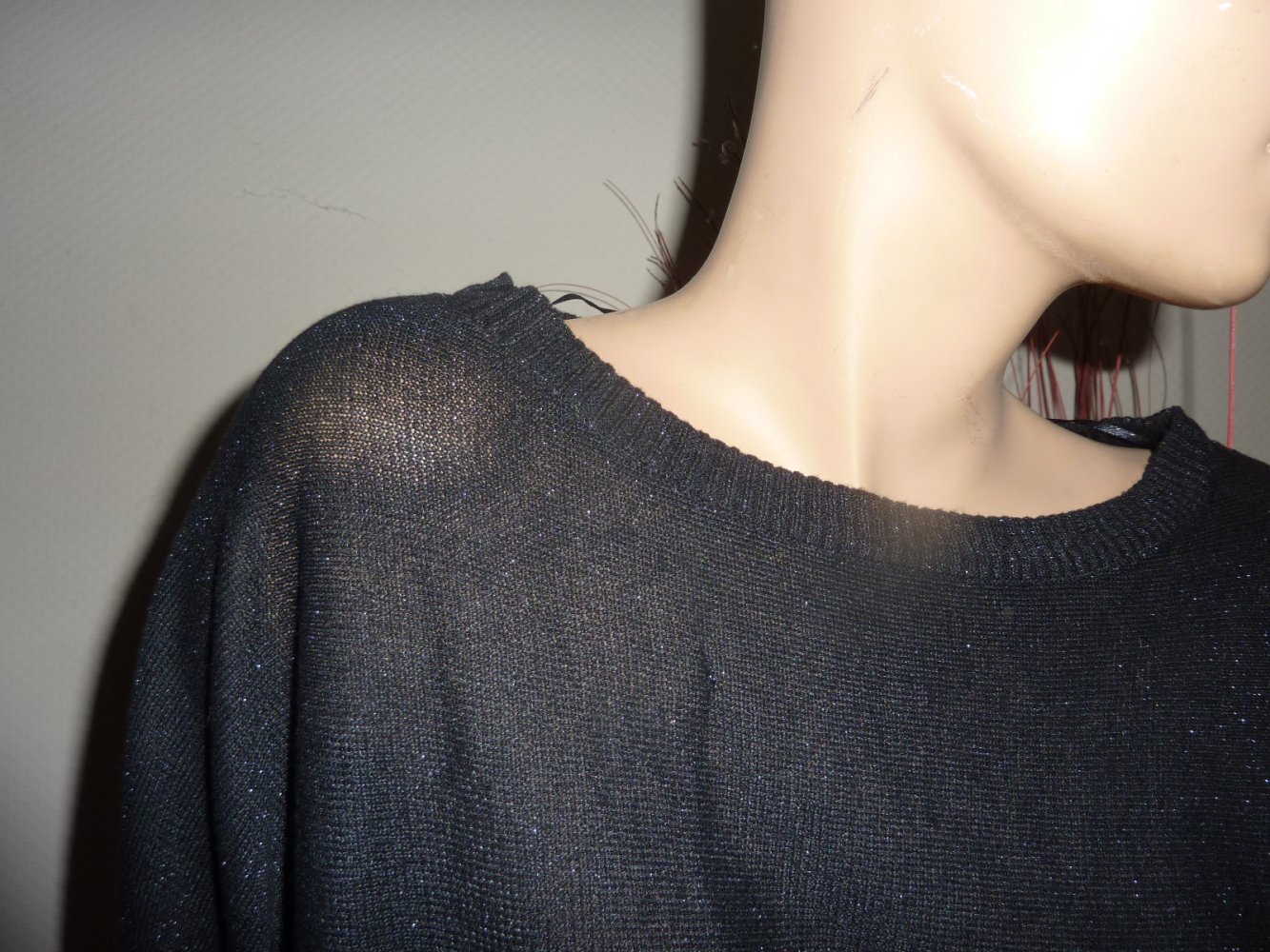 Pulli Shirt NEU S 36 38 40 schwarz mit 78 Viskose sehr fein Pullover Feinstrick
