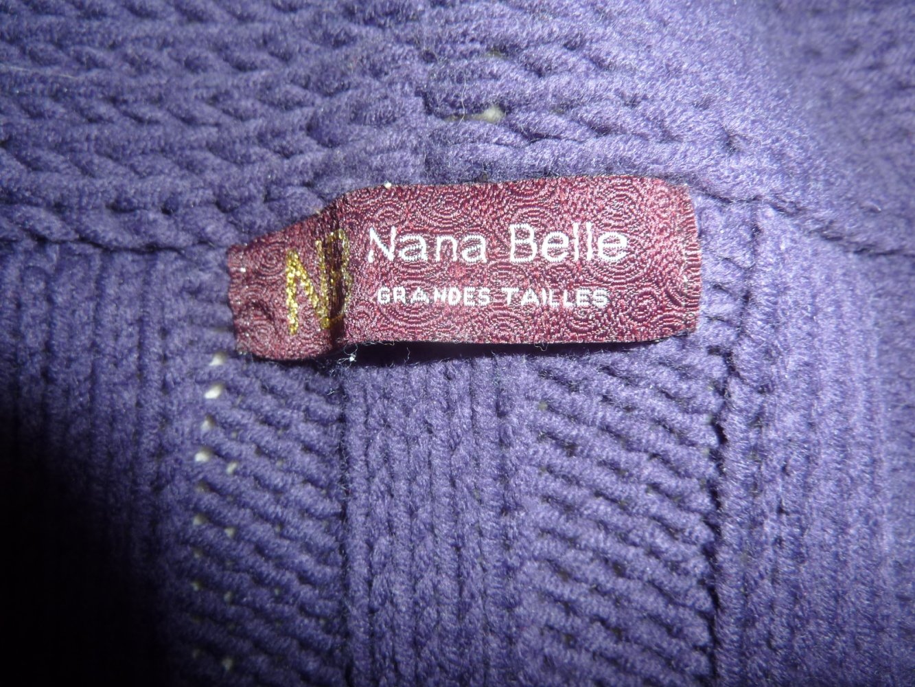 Damen Strickjacke lang Cardigan Strickmantel 44 46 XL lila MIT Baumwolle