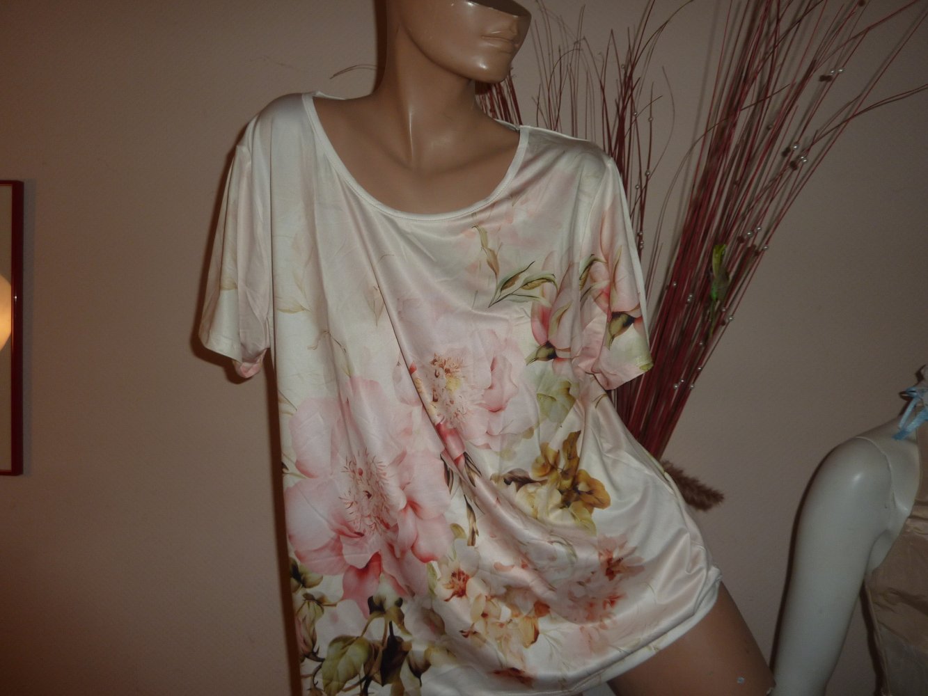 Neues T Shirt xxl 44 46 48 Jersey Sommershirt kurzarm KEINE Bluse Tunika