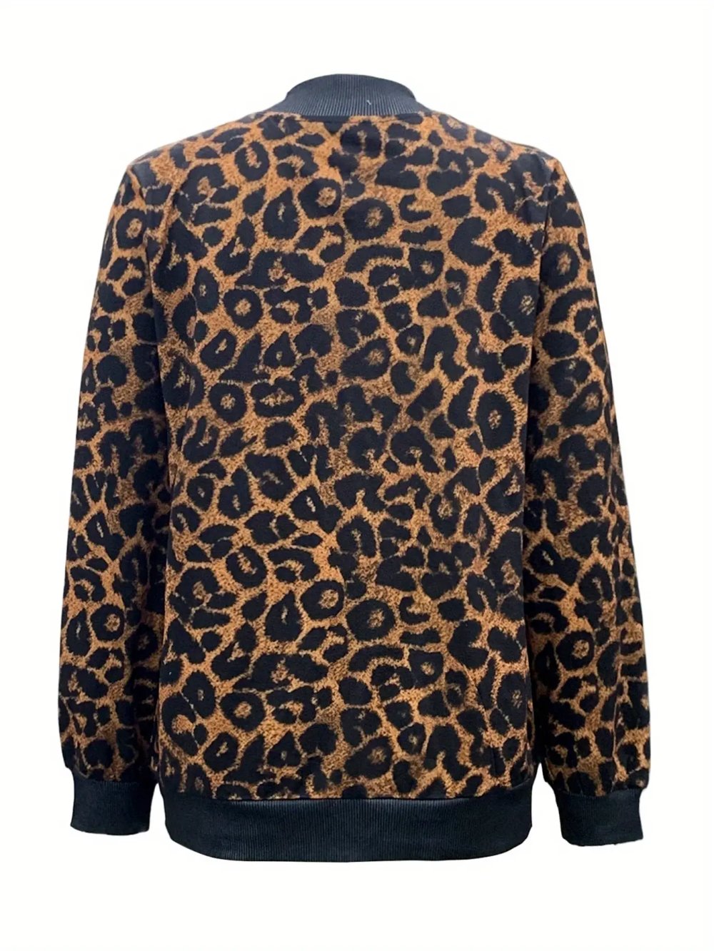 Damen Collegejacke Jacke Hoodie XXL 50 52 54 Übergröße schwarz braun Leo Look