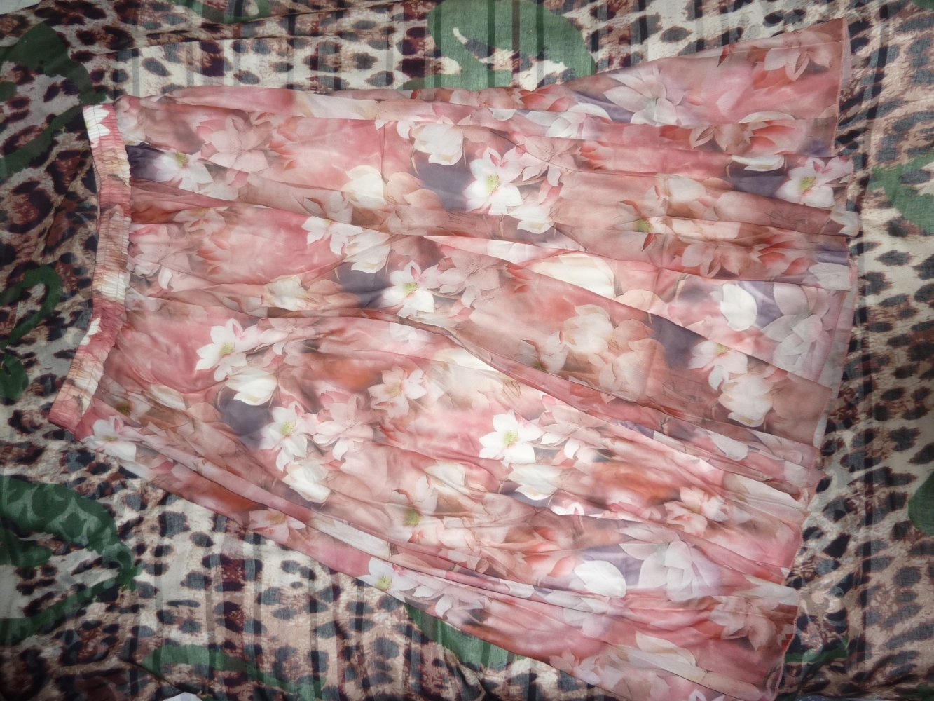 Rock lang rosa rosé NEU Sommerrock Maxirock Abendrock 44 46 48 Swing Chiffon A-Linie