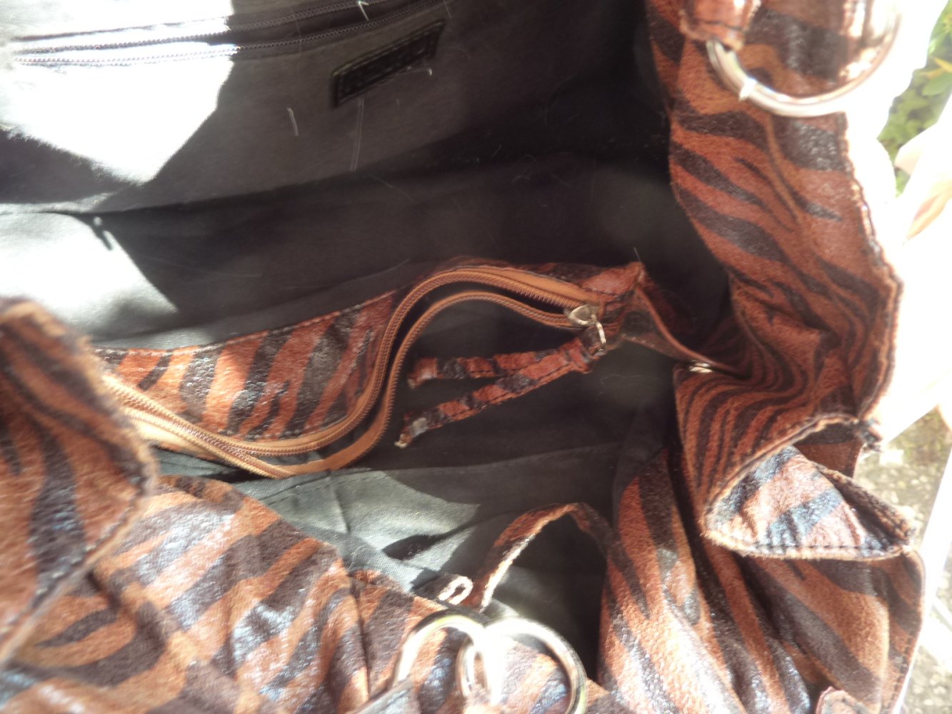 Tasche braun Animal Look Animal Textil 50 x 34 x 13 cm Schopper Handtasche 