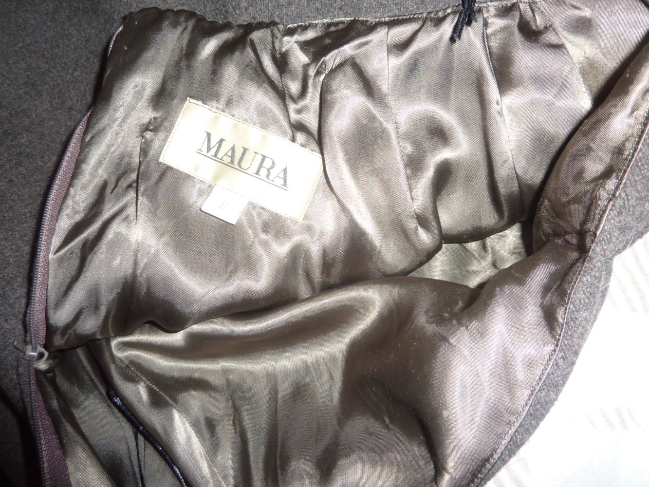 Maxirock Wolle Wollrock S M 38 40 braun Zweiteiler Combi Bolero offen Jacke kurz