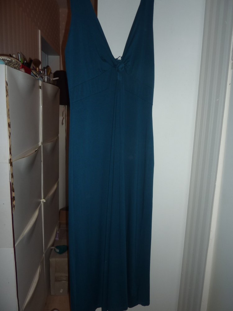 Kleid MAxikleid Sommerkleid XL 44 46 Viskose petrol Trägerkleid