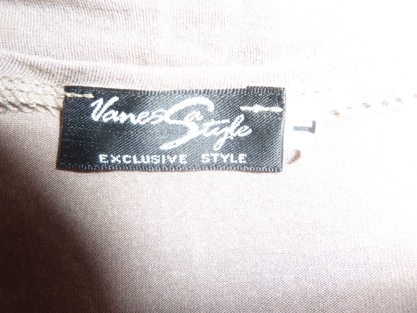 Damen Shirt Longshirt NEU L 40 42 taupe braun beige 3/4 Arm Vanesstyle Tunika Viskose Sommershirt  Longshirt