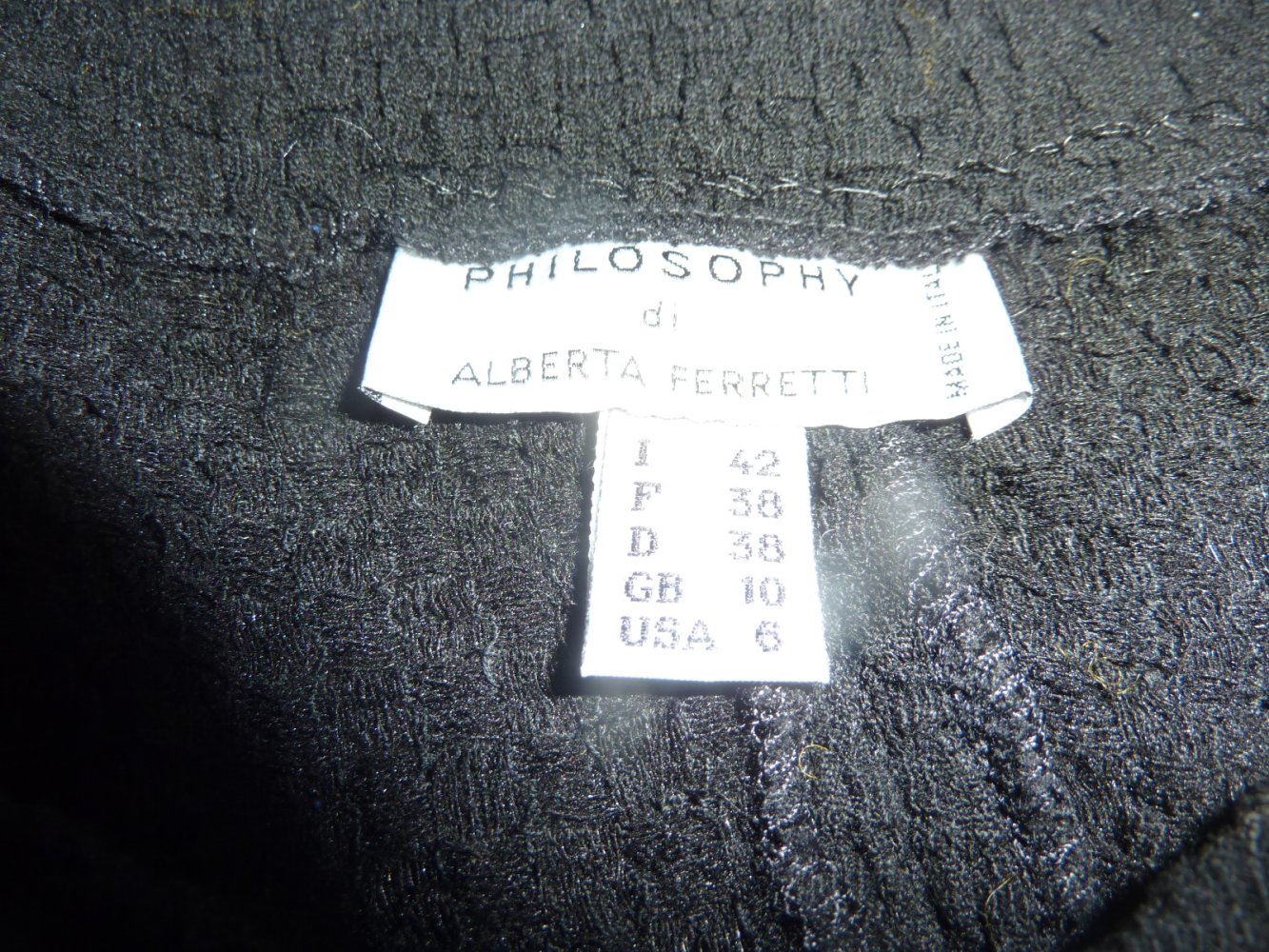 Minikleid Kleid schwarz S 38 Philosophy by Alberta Ferreti S 38 ev 36 DAS kleine Schwarz Stretch