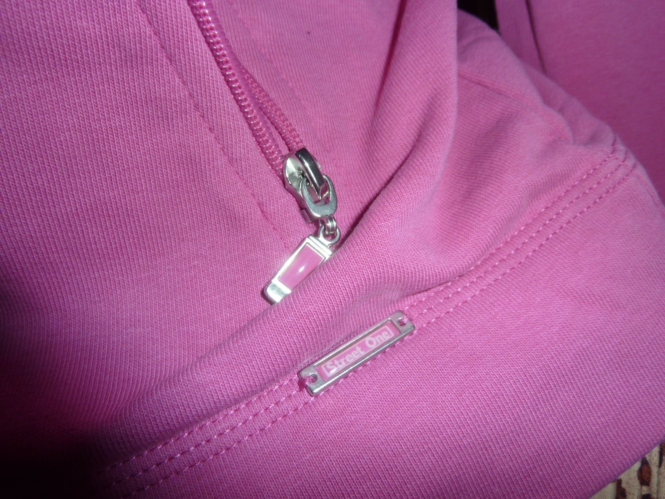 Damen Jacke S 36 ( 38 ) Street ONE Hoodie Sweatjacke pink Baumwolle langarm