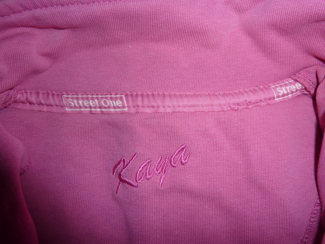 Damen Jacke S 36 ( 38 ) Street ONE Hoodie Sweatjacke pink Baumwolle langarm