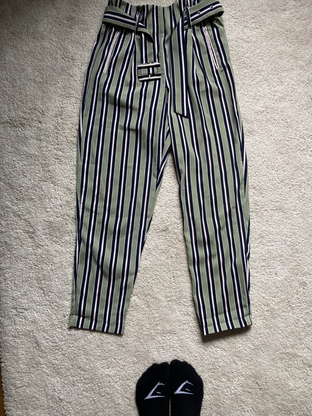 Stoffhose gestreift 