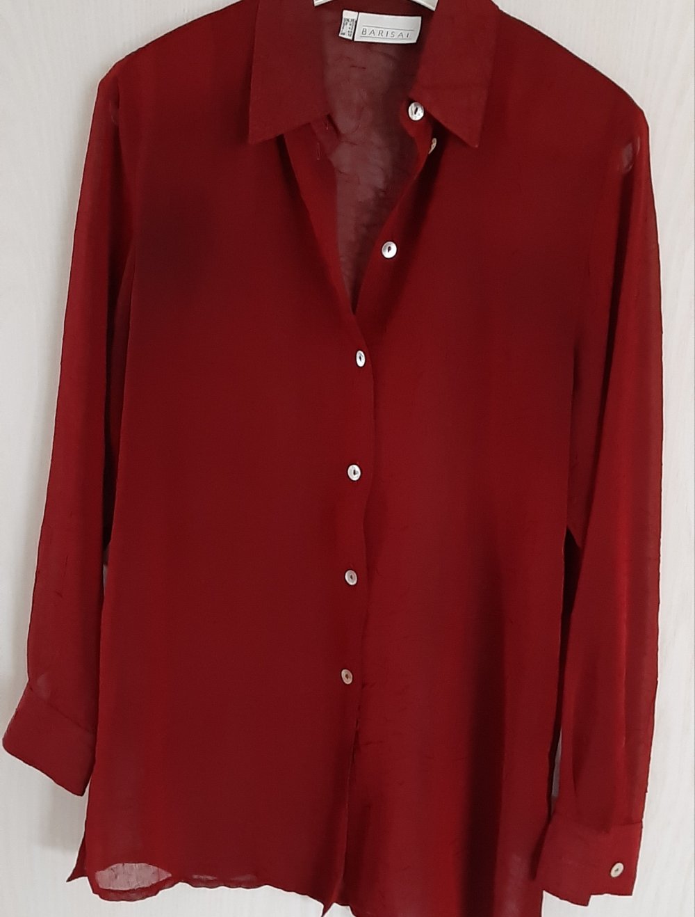 weinrote, transparente Bluse von Barisal