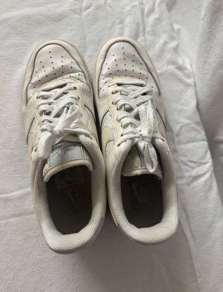 Nike Air Force Mini Checks Sail Pure Platinum, Größe 40,5