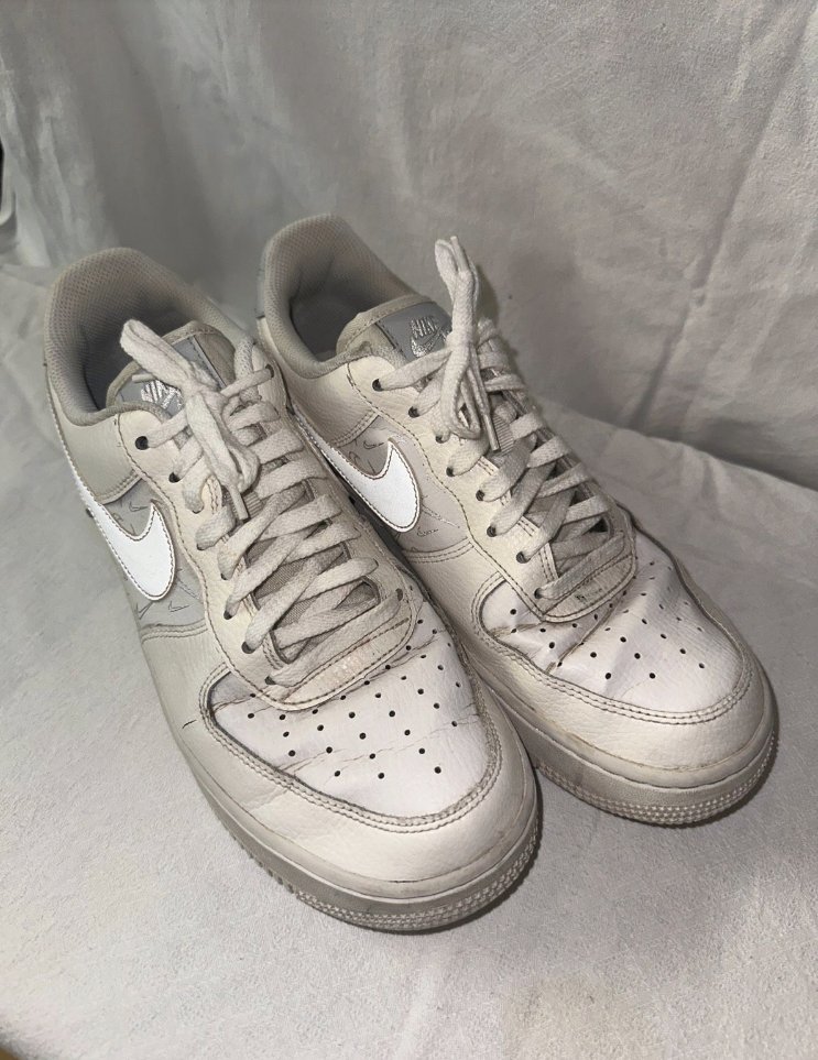 Nike Air Force Mini Checks Sail Pure Platinum, Größe 40,5