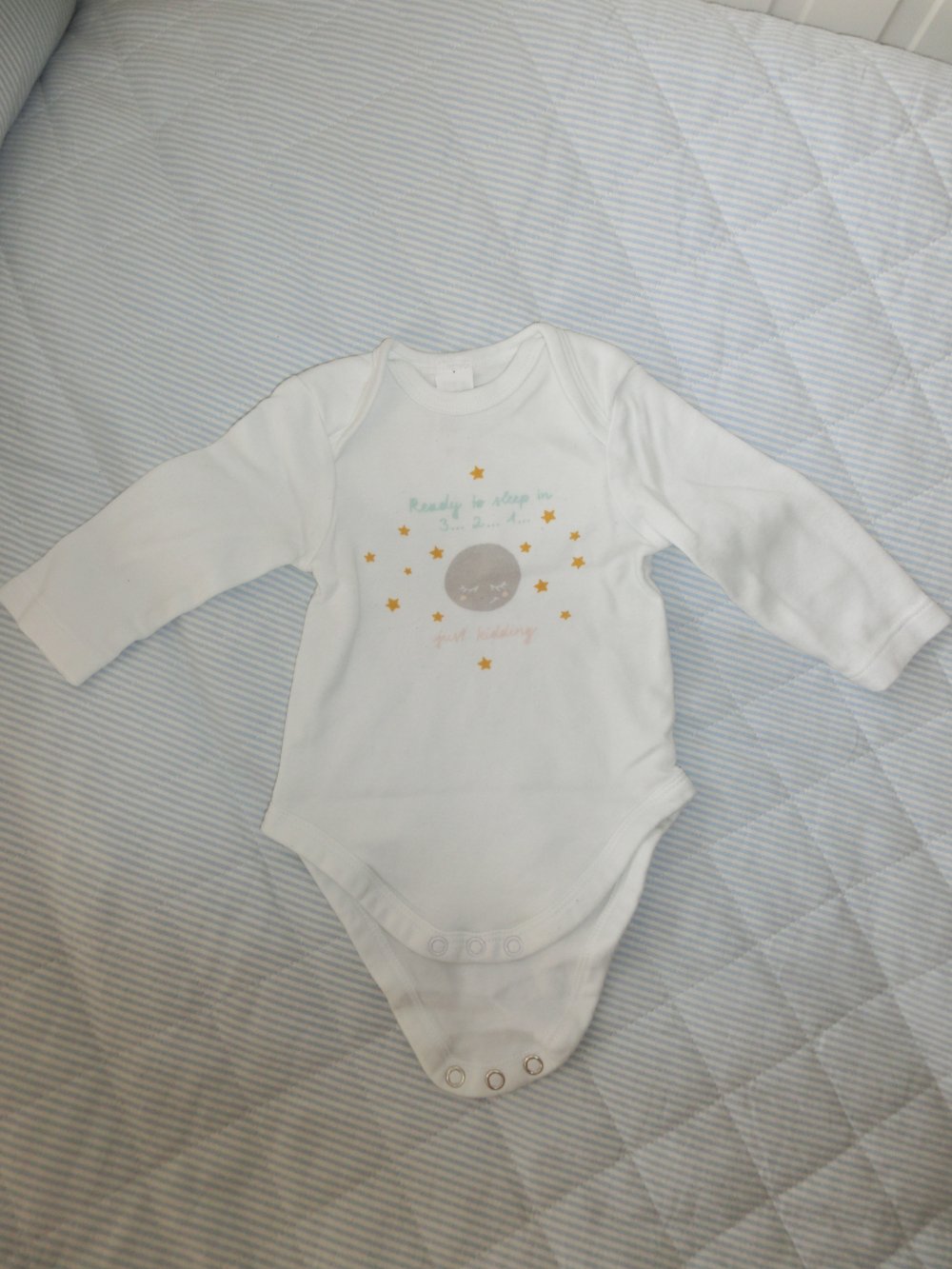 C&A Baby Club - Baby Body weiß unisex Gr. 68 Sterne Ready to sleep
