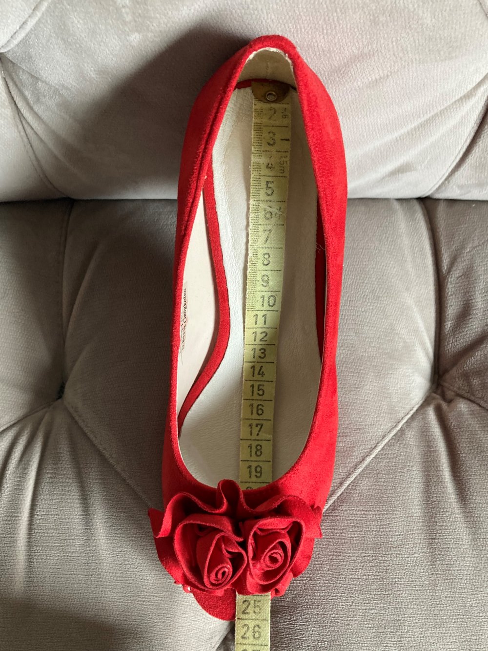 NEU! Kirschrote Peeptoe Pumps Gr. 38 von Andrea Conti – Rote High Heel Sandaletten – Stil Flamenco Salsa